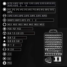 NM Store® 115 in 1 Hassas Tornavida Onarım Alet Manyetik Sürücü Kitli Elektronik Hassas Tornavida Seti