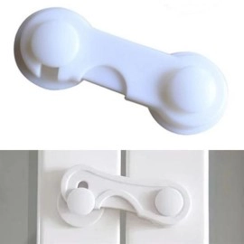 NM Store® Bebek Çocuk Güvenliği Çekmece ve Dolap İçin Kendiliğinde Yapışkanlı Vidasız Kapak Kilidi