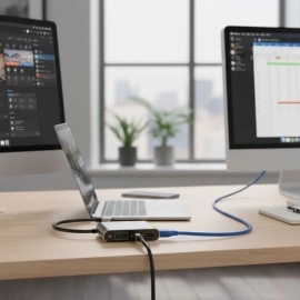 4'ü 1 Arada Type-C Hub Adaptör 4K HDMI VGA USB Çoklayıcı Dönüştürücü PD Hızlı Şarj Destekli