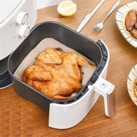 NM Store® 200 Adet Air Fryer Pişirme Kağıdı Tek Kullanımlık Pişirme Kağıdı Delikli Kare Model