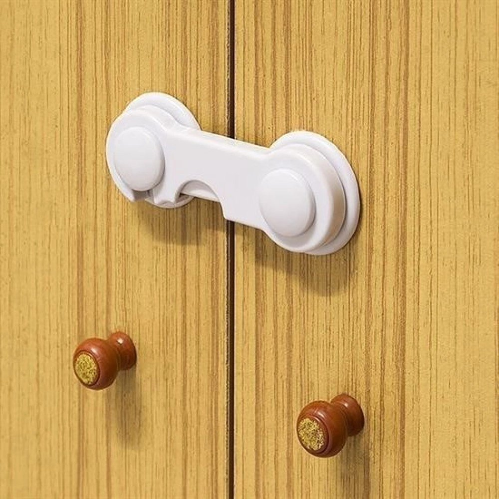NM Store® Bebek Çocuk Güvenliği Çekmece ve Dolap İçin Kendiliğinde Yapışkanlı Vidasız Kapak Kilidi
