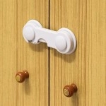 NM Store® Bebek Çocuk Güvenliği Çekmece ve Dolap İçin Kendiliğinde Yapışkanlı Vidasız Kapak Kilidi