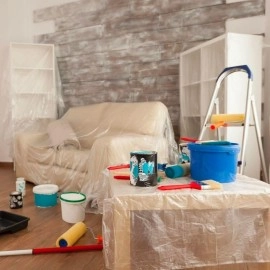 NM Store®  Boya Badana Eşya Koruma Hışır Örtüsü 180cm x 15 mt Yapışkanlı Hışır Örtü