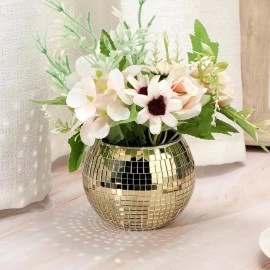 NM Store® Kare Gold Cam Mozaik Fayans Çıkartmaları El İşi Kare Cam Fayans Kendinden Yapışkanlı Aynalı Dekor Panel 30x30 Cm