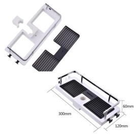 NM Store® Banyo Direğine Asılabilir Köşelik Şampuanlık Sabunluk Çift Askılı Düzenleyici Raf Paslanmaz