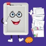 NM Store 32 Farklı Etkinlikli Kalem ve Silgi Hediyeli Eğitici Sihirli Etkinlik Tahtası