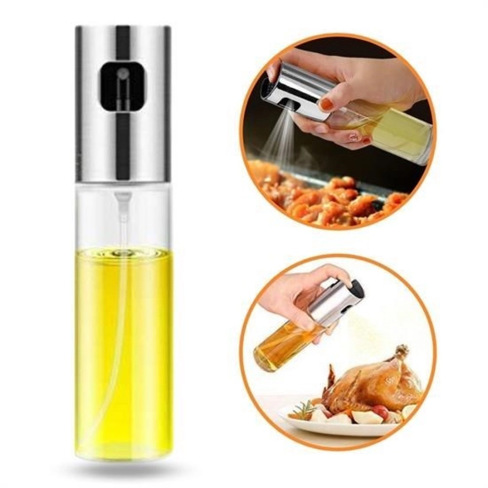 NM Store® 100ml Kapasiteli Şeffaf Spreyli Yağdanlık Sosluk Yağ Püskürtücü Yağ Şişesi