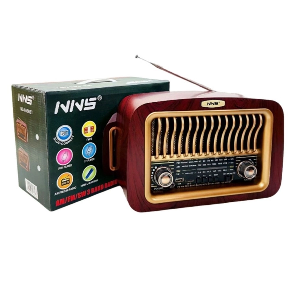 NM Store® Taşınabilir Klasik AM/FM/SW Transistör Retro Nostaljik Radyo USB Şarjlı