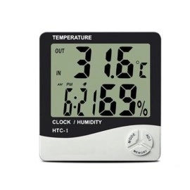 NM Store® Bebek Odası Masaüstü Dijital Termometre Nem Ölçer Higrometre Saat