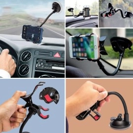 NM Store® Akrobat Cama Sabitlenen Güçlü Vakumlu 360 Derece Dönen Tüm Modellere Uyan Oto Telefon Tutucu