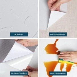 NM Store® Mermer Desenli Masa Tezgah Mutfak Su Geçirmez Yapışkanlı Folyo Sticker Mavi 5x0,6m