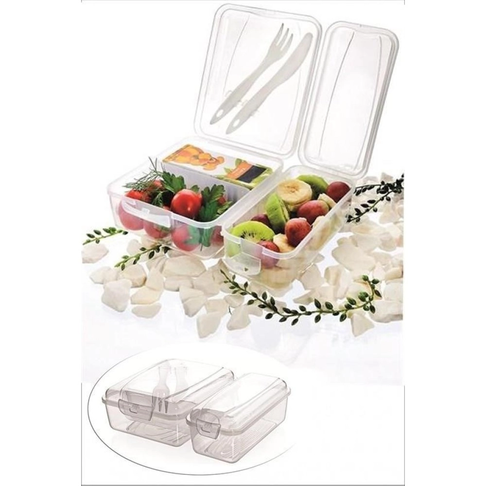 NM Store® Takeaway Ergonomik Asorti Çatal Bıçaklı Pratik Yoğurt Saklama Kabı