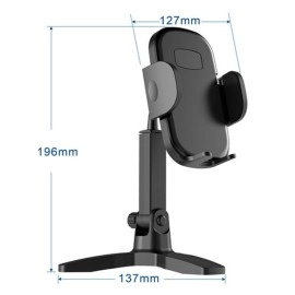 NM Store® Masaüstü Telefon Standı 360 Derece Dönebilen Başlıklı Ayaklı Telefon Tripodu