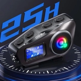 NM Store® Q58 Motorsikletler İçin Fener Özellikli SD Kart Bölümlü LCD Ekranlı Kablosuz Bluetooth Kulaklıklı – Suya Dayanıklı Kask Kulaklığı