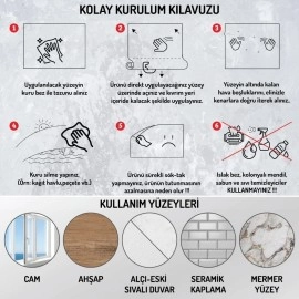 NM Store® 70x70cm Statik İz Bırakmaz Kağıt Renkli Çarpım Tablosu