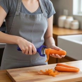 Solingen Çelik Küçük Boy Meyve Sebze Soyacak – Keskin Paslanmaz Soyucu Aparat