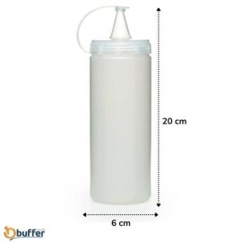 NM Store® Şeffaf Kapaklı Sızdırmaz Yağlık Sosluk Şişesi Plastik Yağdanlık 400 ml AP-9028