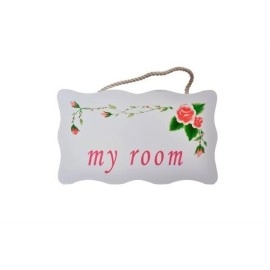 NM Store® Decotown My Room Benim Odam Dekoratif Çiçek Desenli Kapı Askısı