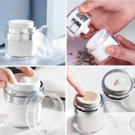 NM Store® Hava Pompalı Doldurulabilir Vakumlu Krem,Fondoten Sıvı Kozmetik Ürün Şişesi