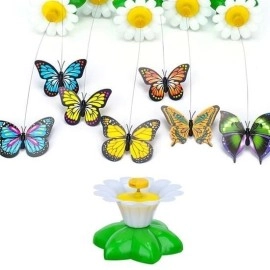 NM Store® Hareketli Dönen Kelebek - Kedi Oyuncağı ( Pille Çalışır)