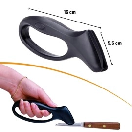 NM Store® Kolay Tutuş Saplı Paslanmaz Çelik Manuel Bıçak Bileme Aleti