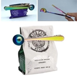 NM Store® Mandallı Kahve Ölçü Kaşığı Renkli Çok Fonksiyonlu Paslanmaz Çelik Kaşık