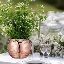 NM Store® Kare Bronz Cam Mozaik Fayans Çıkartmaları El İşi Kare Cam Fayans Kendinden Yapışkanlı Aynalı Dekor Panel 30x30 Cm