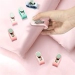 NM Store® 4 Adet İğnesiz Yorgan Çarşaf Ve Perde Tutucu Sabitleyici Kaydırmaz Örtü Düzenleyici Klips