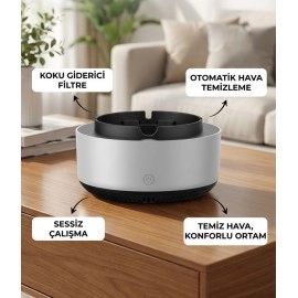 Dumanı İçine Çeken Akıllı Kül Tablası – Kokusuz, Filtreli ve Otomatik Duman Emici Küllük