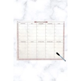 NM Store® Şeffaf Kendiliğinden Yapışkanlı Kalemli Haftalık Planlayıcı 40cm-50cm