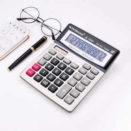 NM Store® 12 Haneli Geniş LCD Ekran, Pilli Büyük Düğmeli Hesap Makinesi