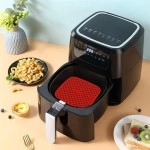 NM Store® Renkli Isıya Dayanıklı Yıkanılabilir Silikon Fırın Ve Airfryer Kare Pişirme Matı 21,5 Cm