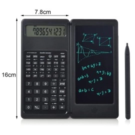 NM Store® Silinebilir LCD Yazı Tabletli,Kalemli Katlanabilir Bilimsel Hesap Makinesi