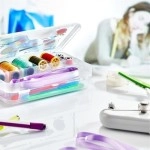 NM Store® Çift Taraflı Bölmeli Hobi Dikiş Kutusu Ardunio Malzeme Kutusu