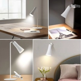 Beyaz 4'ü 1 Arada Manyetik LED Lamba Şarjlı Masaüstü El Feneri Mandallı Klipsli Duvar Lambası