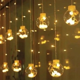 10 Sarkıtlı Kumandalı Dekoratif Top İçi Mini Toplu..