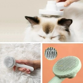 NM Store® Basmalı Kedi Köpek Tüy Toparlayıcı Masaj Etkili Pet Fırçası