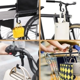 NM Store® 2'li Bebek Arabası, Motor, Bisiklet Eşya Taşıma Aparatı Plastik Kanca