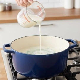 NM Store® Cam Süt Kaynatma ve Taşma Önleyici Aparat – Süt Taşırmaz Güvenli Kaynatma,Isıya Dayanıklı Cam