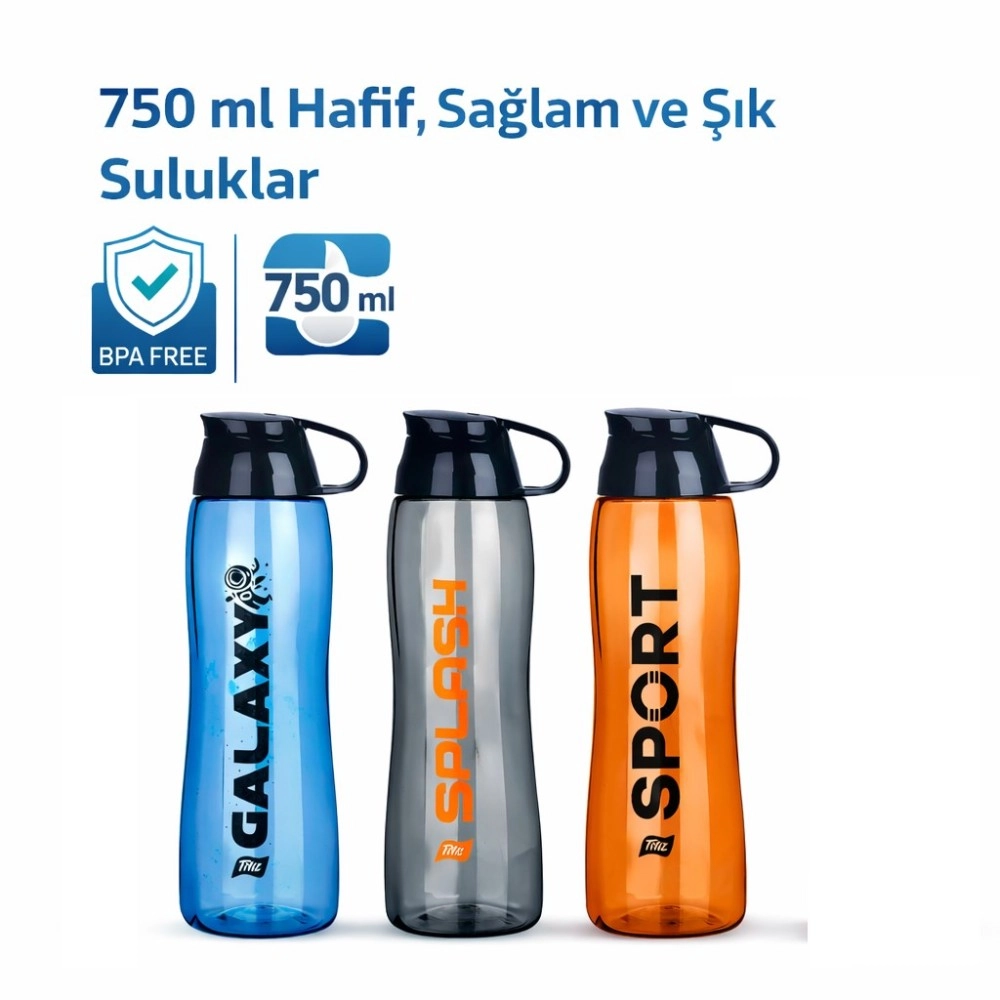 Su Matarası Darbeye ve Isıya Dayanıklı Sızdırmaz Kapaklı Suluk