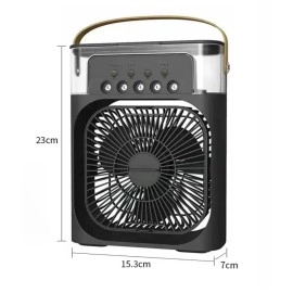 NM Store® Taşınabilir 3 Farklı Mod Ayarlı 7 Farklı Led Işıklı Sulu Soğutmalı Taşınabilir Masaüstü USB Fan Vantilatör