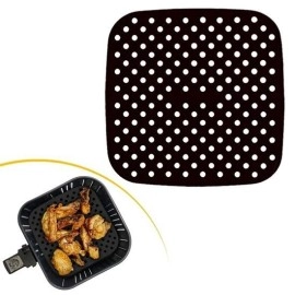NM Store® Renkli Isıya Dayanıklı Yıkanılabilir Silikon Fırın Ve Airfryer Kare Pişirme Matı 21,5 Cm