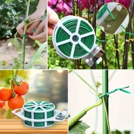NM Store® 50 Metre Kendiliğinden Kesici Bıçaklı Bitki Saksı Kablo Sabitleme Teli