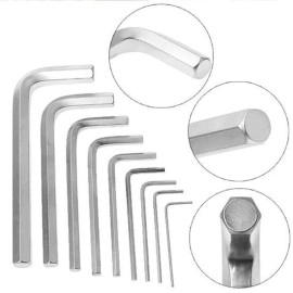 9 Parça Çelik Alyan Seti Kısa Düz Köşe Alyan Anahtar Takımı