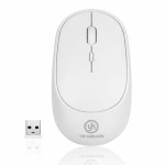NM Store® Beyaz Renkli Ergonomik Sessiz Kablosuz Mouse – USB Alıcılı, Ofis ve Oyun İçin Konforlu Bilgisayar Faresi MS6310