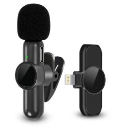 NM Store® Type C Uyumlu İphone Dönüştürücülü Kablosuz Yaka Mikrofonu Android ve İphone Uyumlu Mini Mikrofon