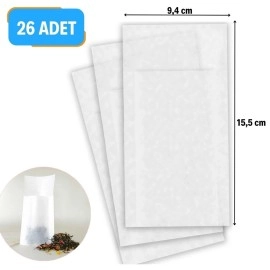 NM Store® 26 Adet Pratik Kullan At Çay,Bitki Çayı,Filtre Kahve Demleme Poşeti Süzgeci