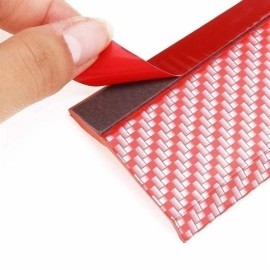 NM Store® Kırmızı Renkli 2,5 Metre Araba Oto Ön Tampon Koruyucu Kauçuk Pratik Tampon Şerit Bant Döşeme