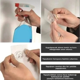 NM Store® Yapışkanlı Banyo Köşeliği Kancalı Köşe Rafı Duş Şampuanlık Duvar Düzenleyici Organizer Raf