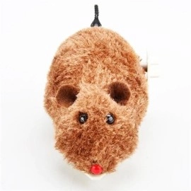 NM Store® Kurmalı Kedi Eğitim Oyuncağı Tüylü Peluş Fare Yakalama İnteraktif Sevimli Eğlenceli Oyuncak